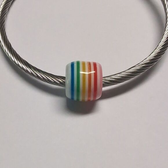 Rainbow Charm for Pandora Style Bracelet - Picture 2 of 4